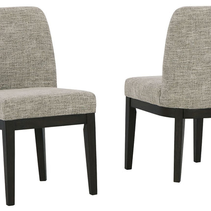 Burkhaus - Beige / Dark Brown - Dining Uph Side Chair (Set of 2) Signature Design by Ashley® 