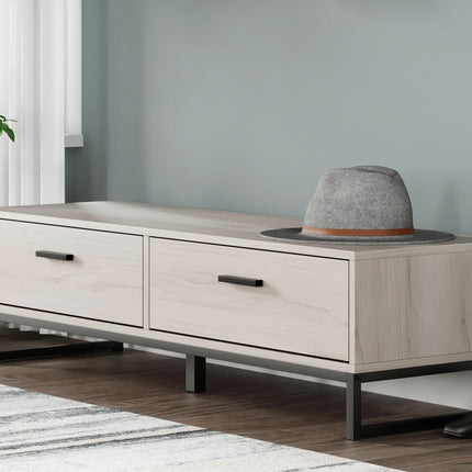 Socalle - Light Natural - Storage Bench Ashley Furniture 