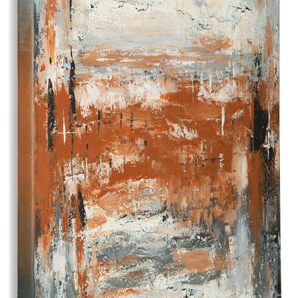 Carmely - Gray / White/orange - Wall Art Signature Design by Ashley® 