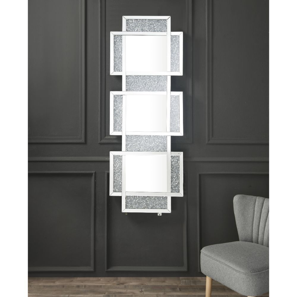 Noralie - Wall Decor - Mirrored & Faux Diamonds - 63" - Tony's Home Furnishings