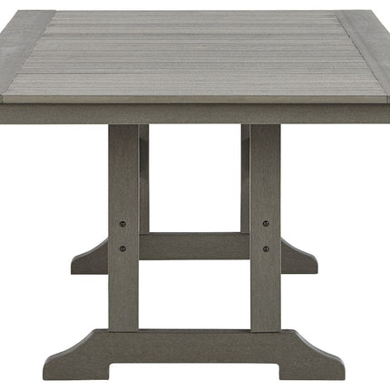 Visola - Gray - Rect Dining Table W/Umb Opt Signature Design by Ashley® 