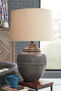 Thumbnail for Olinger - Brown - Metal Table Lamp - Tony's Home Furnishings