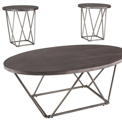 Neimhurst - Dark Brown - Occasional Table Set (Set of 3) Ashley Furniture 