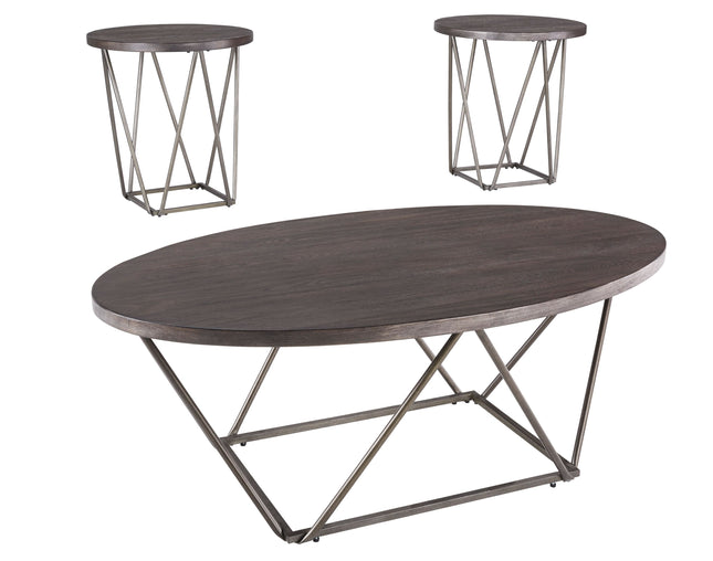 Neimhurst - Dark Brown - Occasional Table Set (Set of 3) Ashley Furniture 