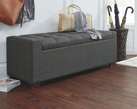 Thumbnail for Cortwell - Gray - Storage Bench - Tony's Home Furnishings