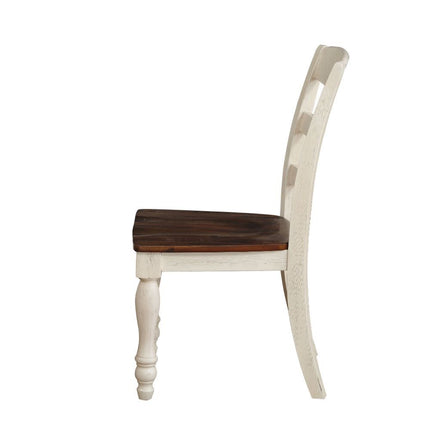 Britta - Side Chair (Set of 2) - Walnut & White Washed ACME 