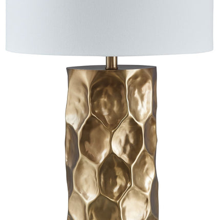 Marshawn - Gold Finish - Metal Table Lamp Signature Design by Ashley® 