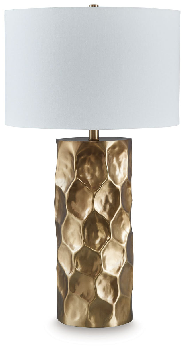 Marshawn - Gold Finish - Metal Table Lamp Signature Design by Ashley® 