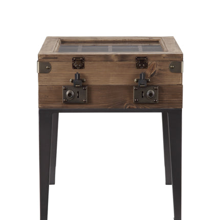 Kolin - Accent Table - Rustic Oak & Matte Gray ACME 