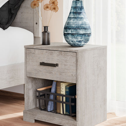 Shawburn - Whitewash - One Drawer Night Stand Signature Design by Ashley® 