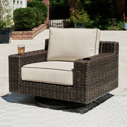 Coastline Bay - Brown - Swivel Lounge W/ Cushion Signature Design by Ashley® 