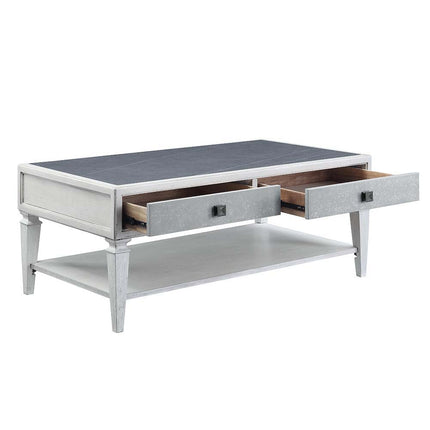 Katia - Coffee Table - Rustic Gray & Weathered White Finish ACME 