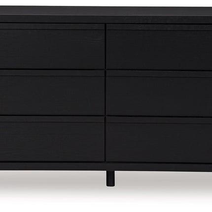 Danziar - Black - Six Drawer Dresser Signature Design by Ashley® 