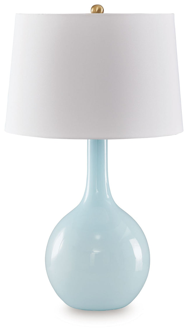 Rylanton - Aqua - Glass Table Lamp Signature Design by Ashley® 