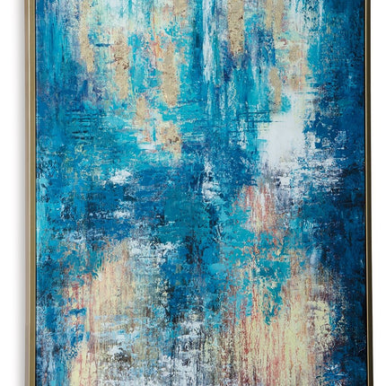 Scarlite - Teal / Gold Finish - Wall Art Signature Design by Ashley® 