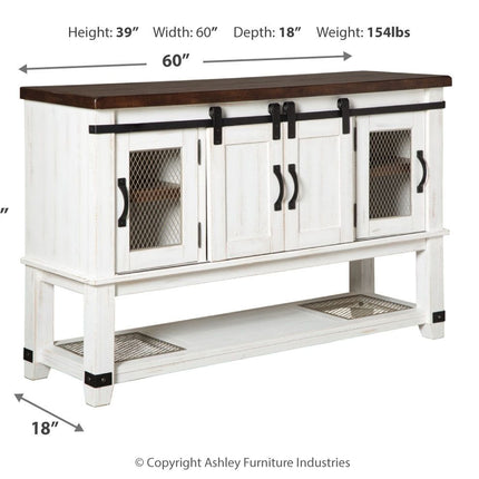 Valebeck - White / Brown - Dining Room Server Signature Design by Ashley® 