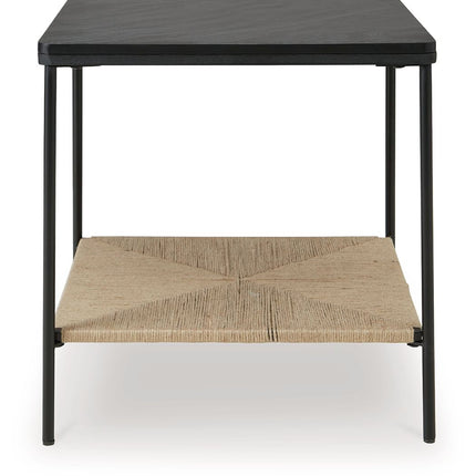 Minrich - Black / Natural - Accent Table Signature Design by Ashley® 