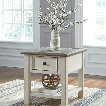 Bolanburg - White / Brown / Beige - Rectangular End Table Ashley Furniture 