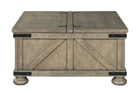 Thumbnail for Aldwin - Gray - Cocktail Table With Storage - Square - Tony's Home Furnishings
