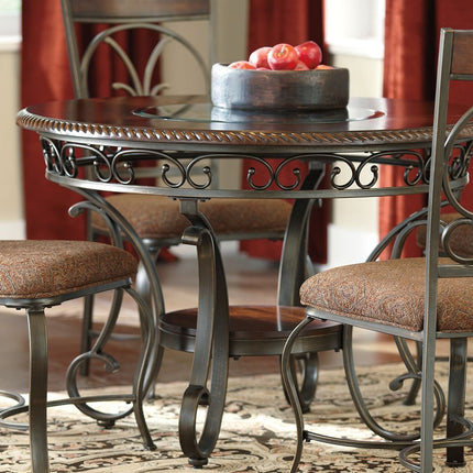 Glambrey - Brown - Round Dining Room Table Signature Design by Ashley® 