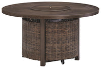 Thumbnail for Paradise - Medium Brown - Round Fire Pit Table - Tony's Home Furnishings