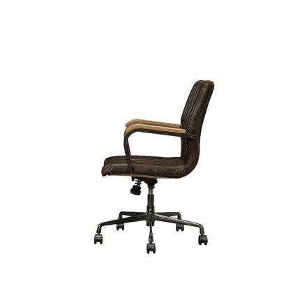 Joslin - Executive Office Chair - Distress Chocolate Top Grain Leather ACME 