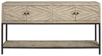 Thumbnail for Roanley - Distressed White - Console Sofa Table - Tony's Home Furnishings