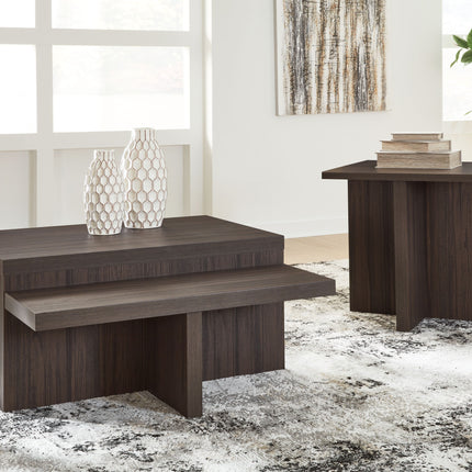 Zendex - Brown - Occasional Table Set (Set of 2) Signature Design by Ashley® 