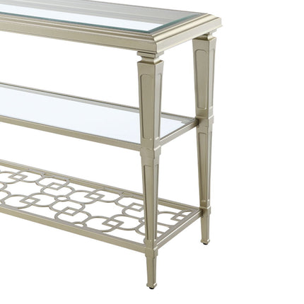 Zaba - End Table - Glass Top & Silver - Tony's Home Furnishings