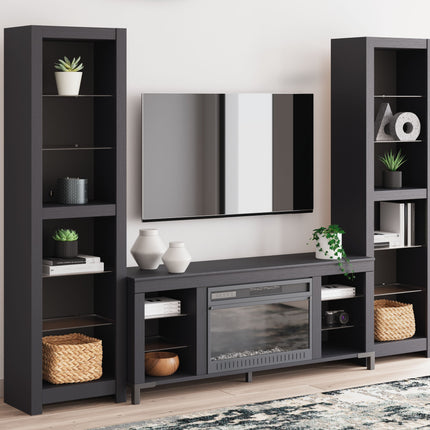 Cayberry - Black - 3-Piece Entertainment Center With Electric Fireplace Signature Design by Ashley® 