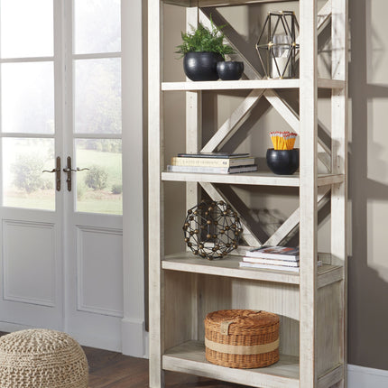 Carynhurst - Whitewash - Large Bookcase Ashley Furniture 