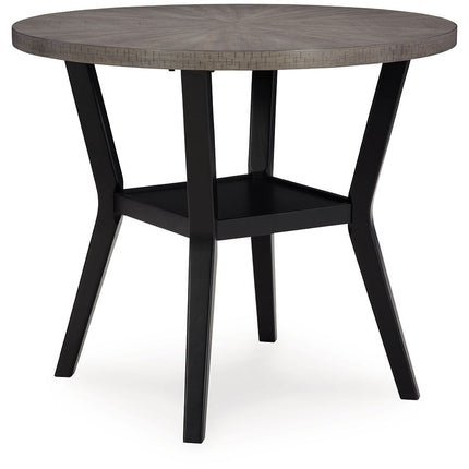 Corloda - Black / Gray - Round Counter Table Set (Set of 5) Signature Design by Ashley® 