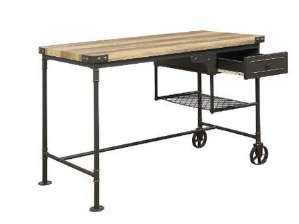 Itzel - Desk - Antique Oak & Sandy Gray ACME 