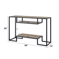 Idella - Console Table - Rustic Oak & Black Finish
