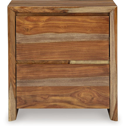 Dressonni - Brown - Two Drawer Night Stand Signature Design by Ashley® 