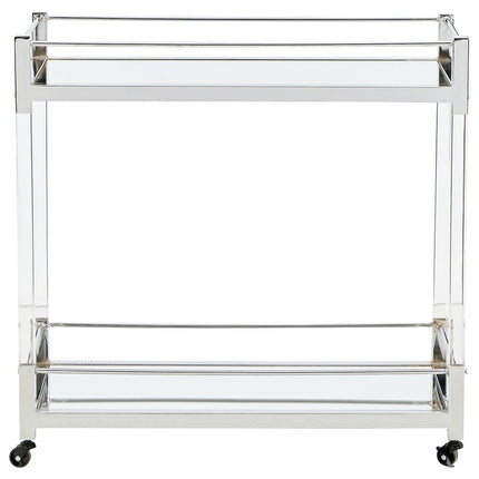 Chaseton - Clear / Silver Finish - Bar Cart Signature Design by Ashley® 