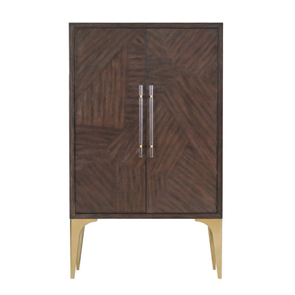 Andy - Bar Cabinet - Brushed Brown Oak Champagne ACME 