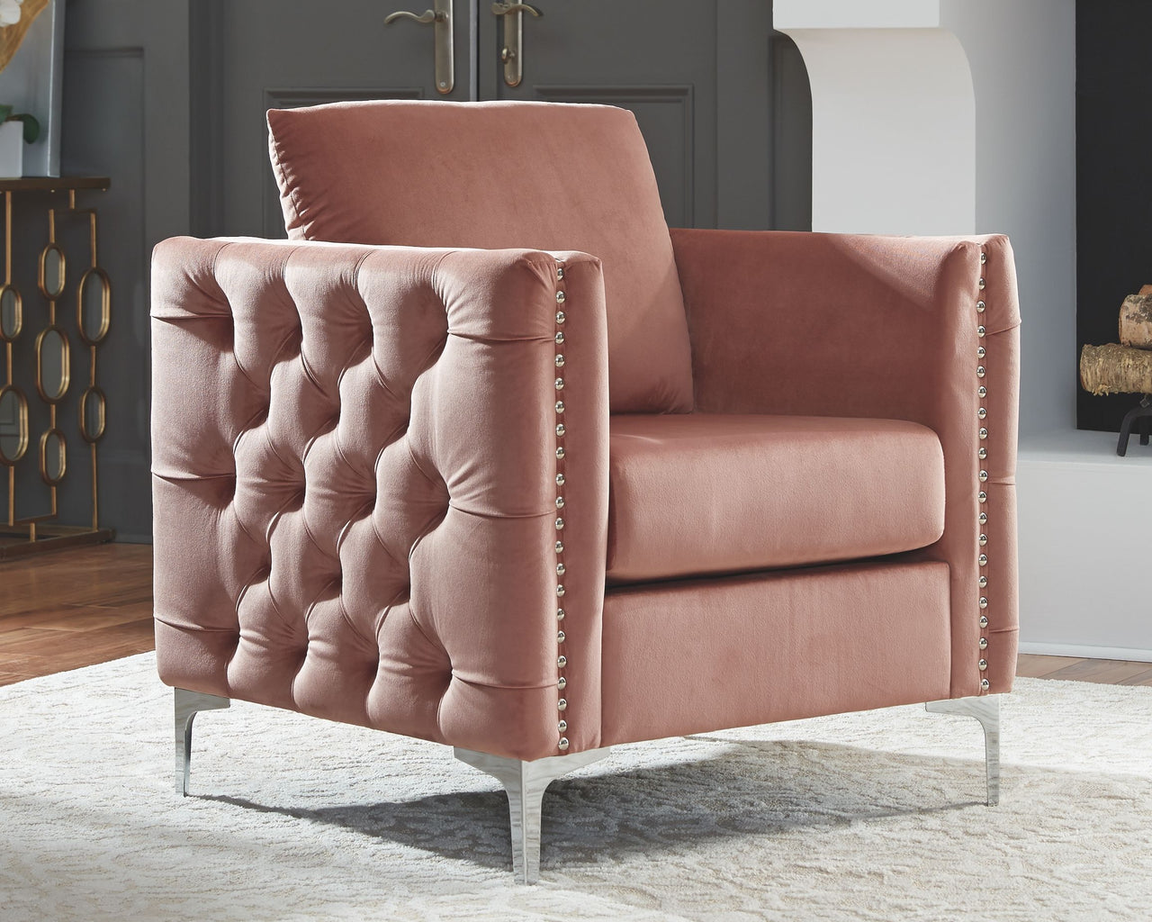 Lizmont - Blush Pink - Accent Chair - Tony's Home Furnishings