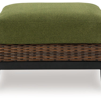 Horizon Hall - Brown / Green - Ottoman With Cushion Signature Design by Ashley® 