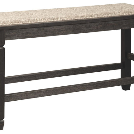 Tyler - Antique Black - Dbl Counter Uph Bench Ashley Furniture 