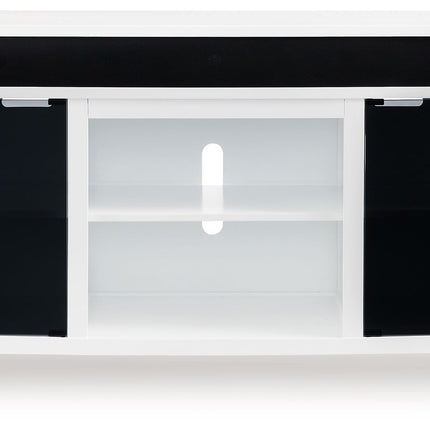 Gardoni - White / Black - Xl TV Stand With Fireplace Option Signature Design by Ashley® 