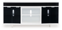 Gardoni - White / Black - Xl TV Stand With Fireplace Option Signature Design by Ashley® 