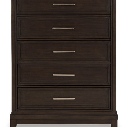 Neymorton - Dark Grayish Brown - Five Drawer Chest Signature Design by Ashley® 