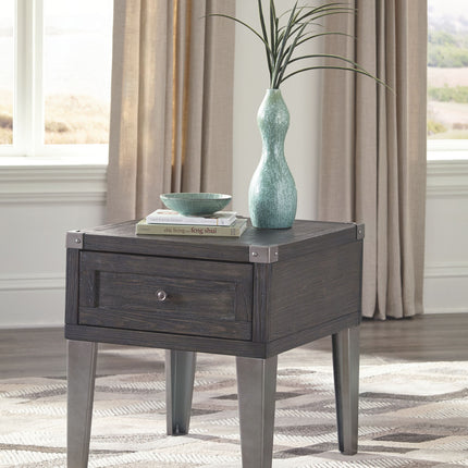 Todoe - Dark Gray - Rectangular End Table Ashley Furniture 