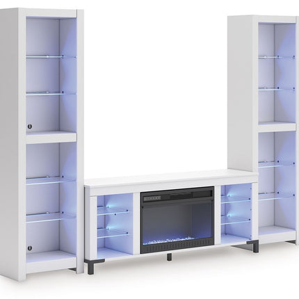 Brollevi - White - 3-Piece Entertainment Center Signature Design by Ashley® 