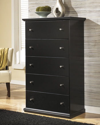 Maribel - Black - Five Drawer Chest Ashley Furniture 