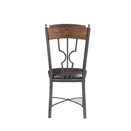 Lynlee - Side Chair (Set of 2) - Espresso PU & Dark Bronze ACME 