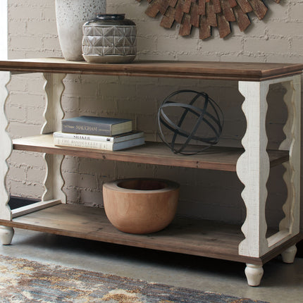 Alwyndale - Antique White / Brown - Console Sofa Table Ashley Furniture 