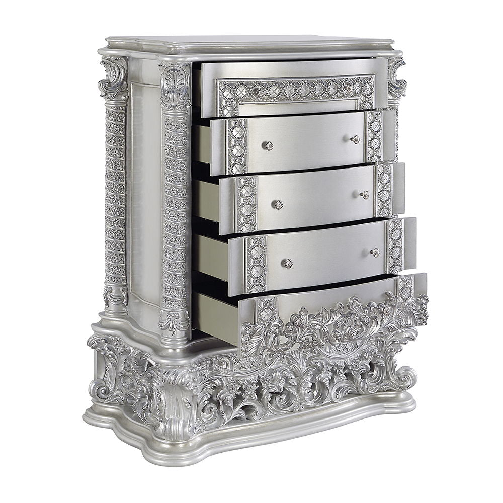 Valkyrie - Chest - PU, Light Gold & Gray Finish ACME 