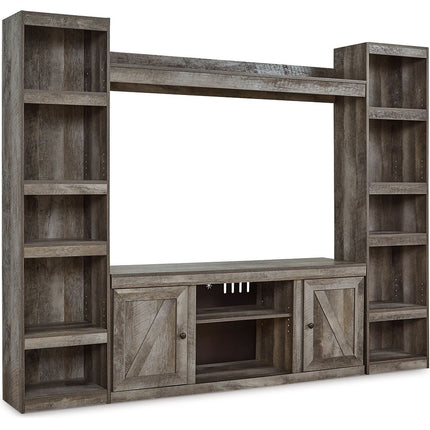 Wynnlow - Gray - 4-Piece Entertainment Center With LG TV Stand W/Fireplace Option Signature Design by Ashley® 